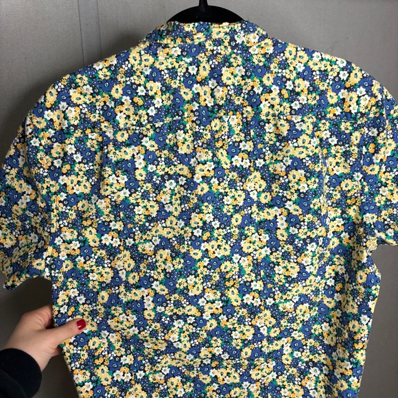 J. Crew Men's Printed Short Sleeve Slim Flex Casual Shirt - Picture 7 of 7